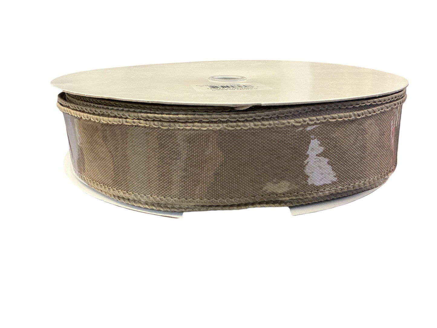 beige faux burlap ribbon, RC5008, 50 yard roll of faux burlap ribbon.