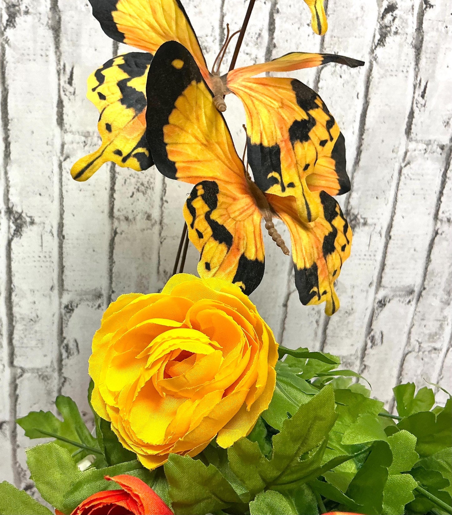 Yellow Butterfly stem, x3, 28”, MTF24441