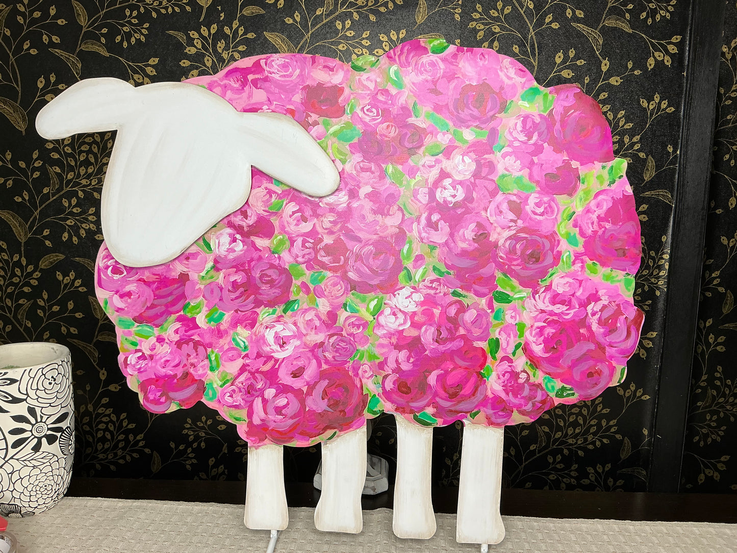 Pink Rose Lamb - Round Top Collection
