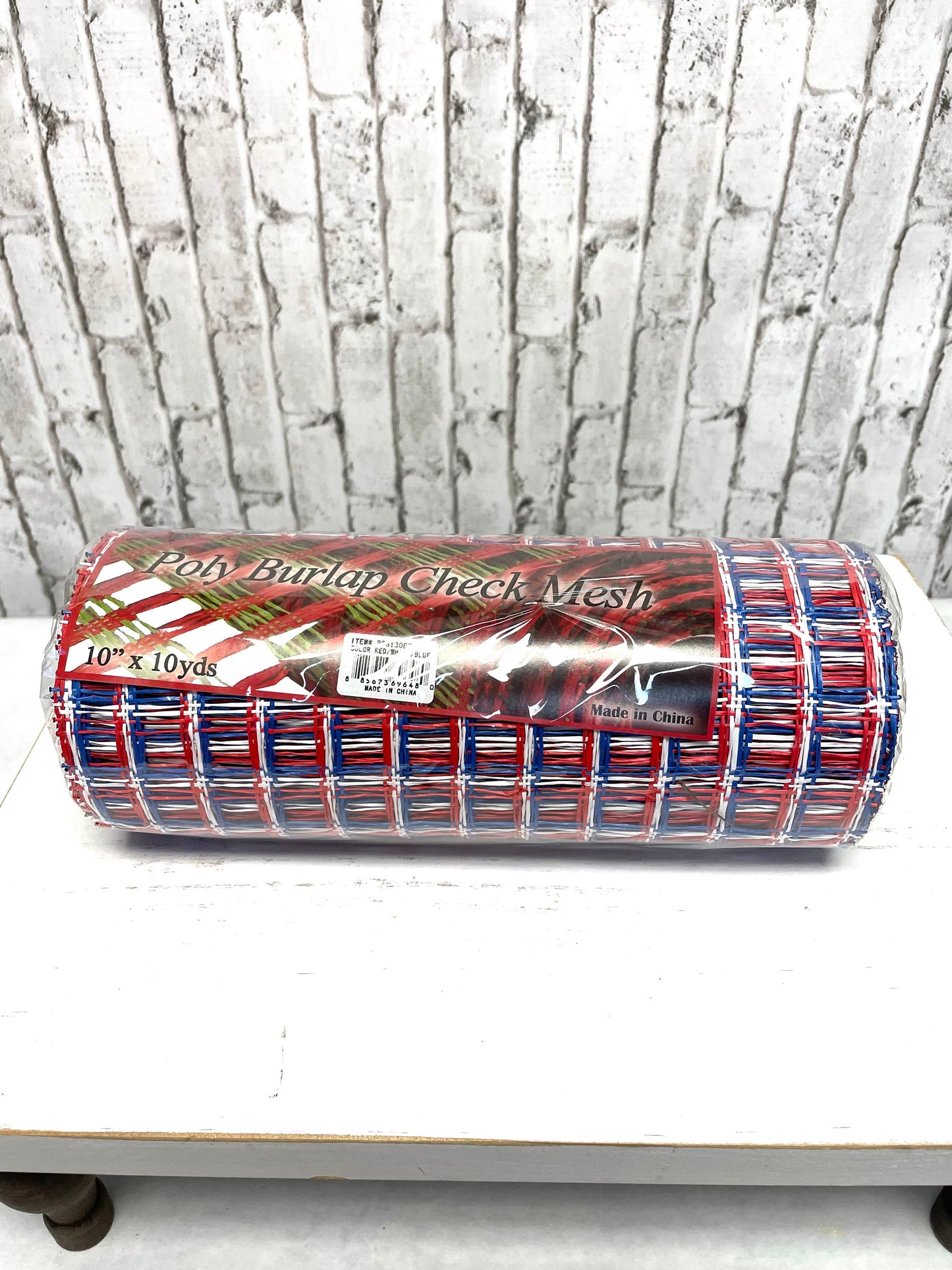 Patriotic mesh, RP8130E7, burlap check patriotic mesh