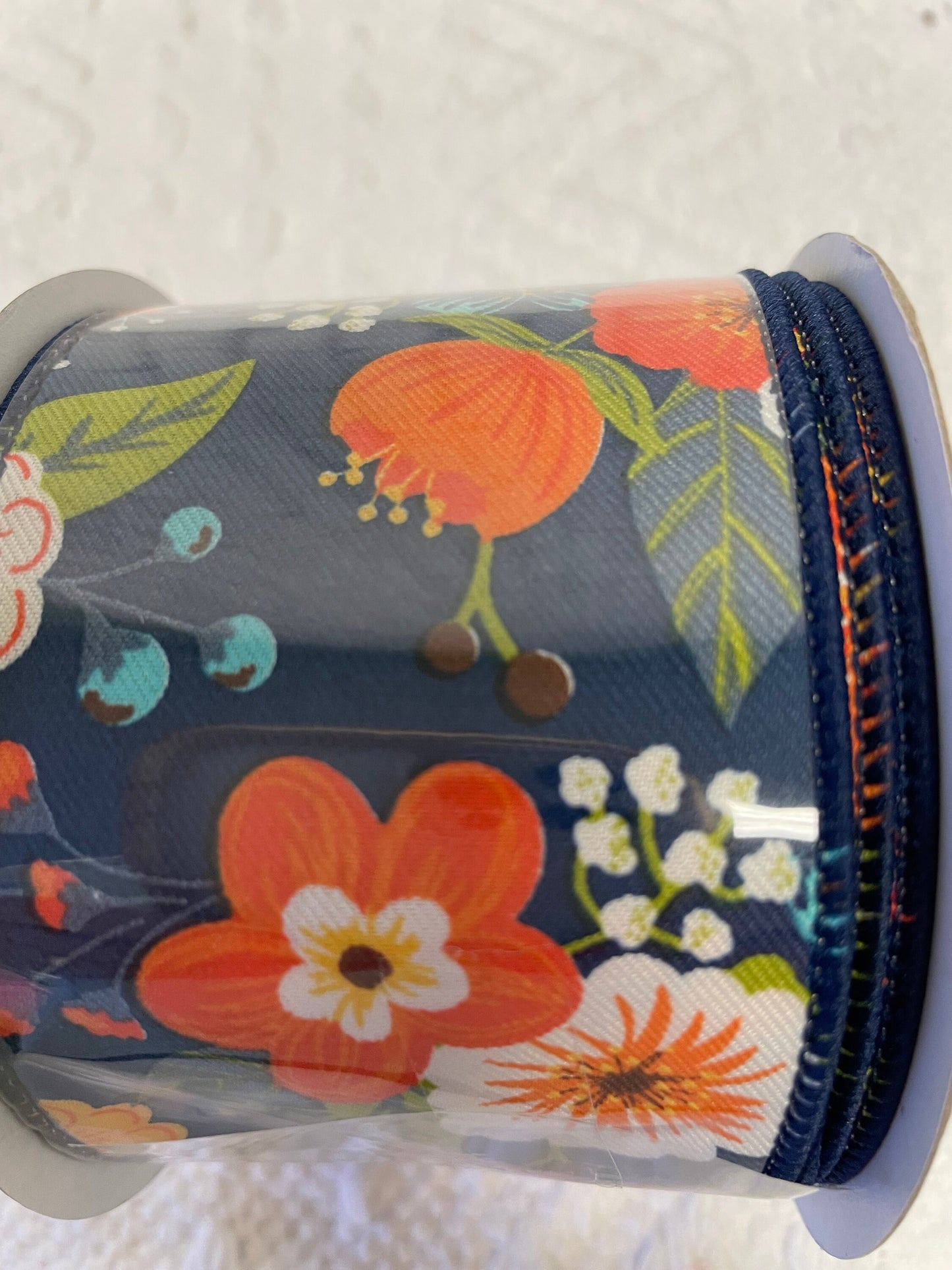 Fall ribbon, RGE113319, navy ribbon, navy and orange ribbon