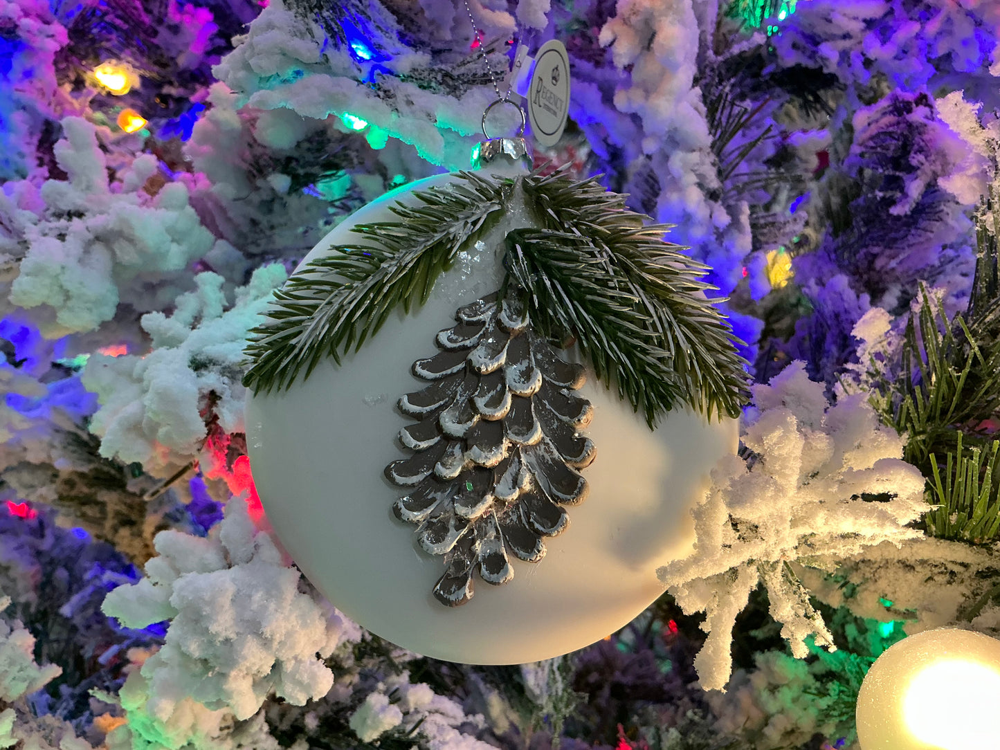 Pinecone disk ornament, MTX76583