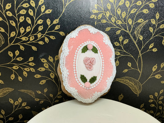 Pink cookie ornament, December ornament, 08-00221
