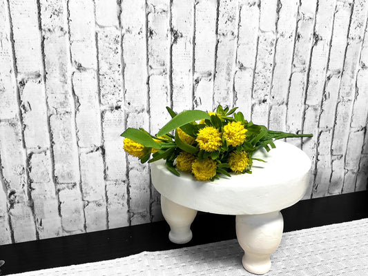 Yellow Artificial Flocked Thistle Bush, 18”, MTF23665