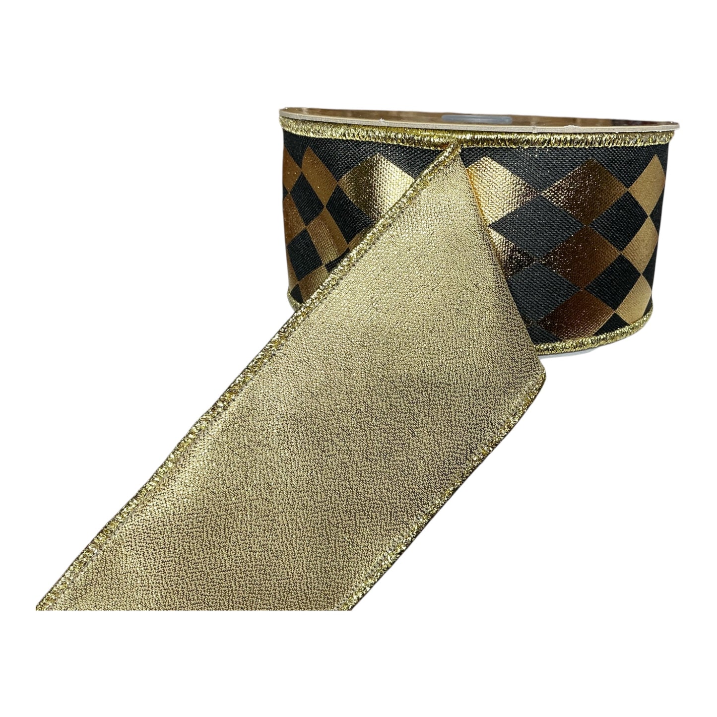 Black/Gold Harlequin Ribbon - D’Lux