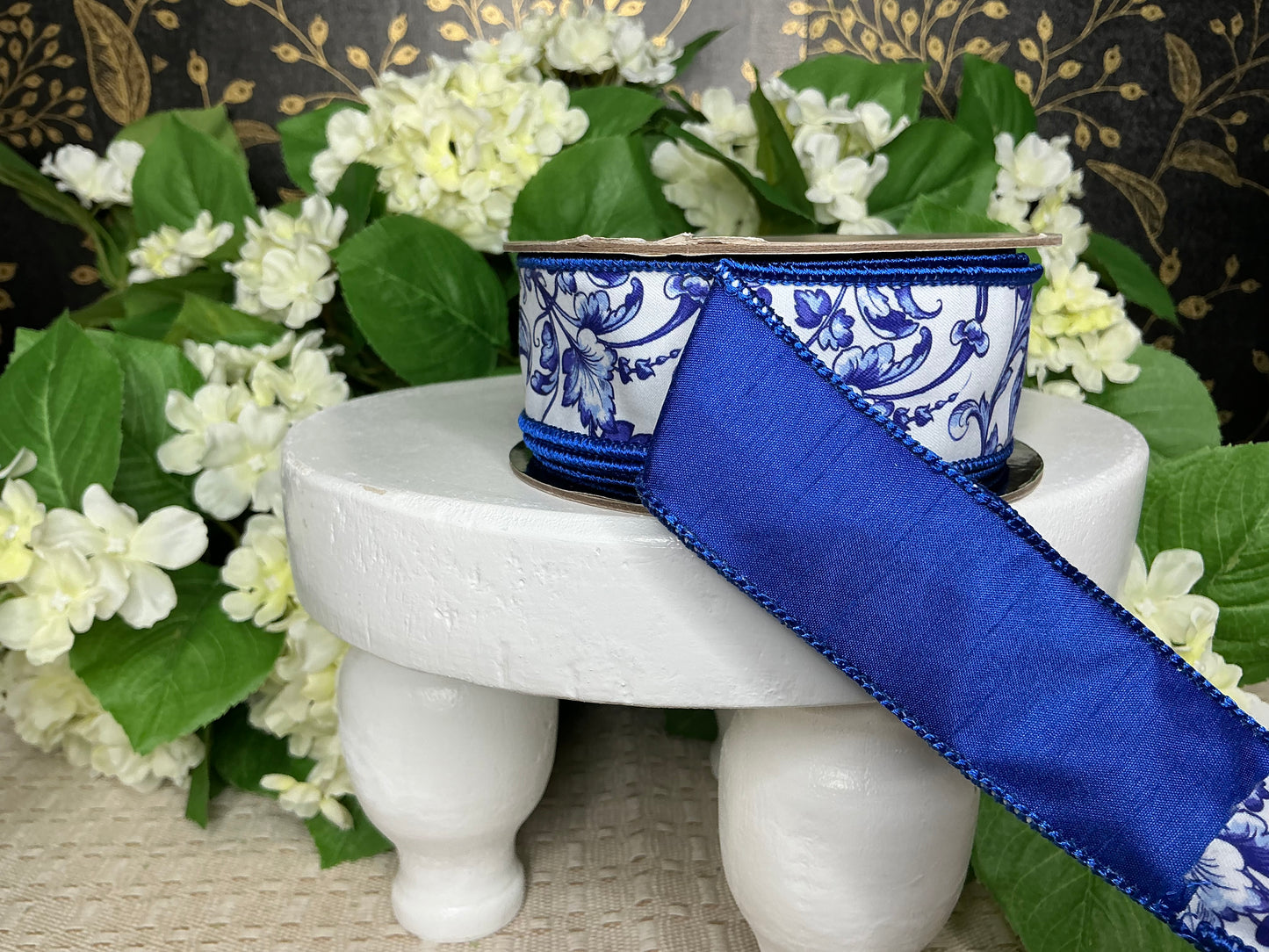 Blue chinoiserie ribbon - d stevens - 18-4472