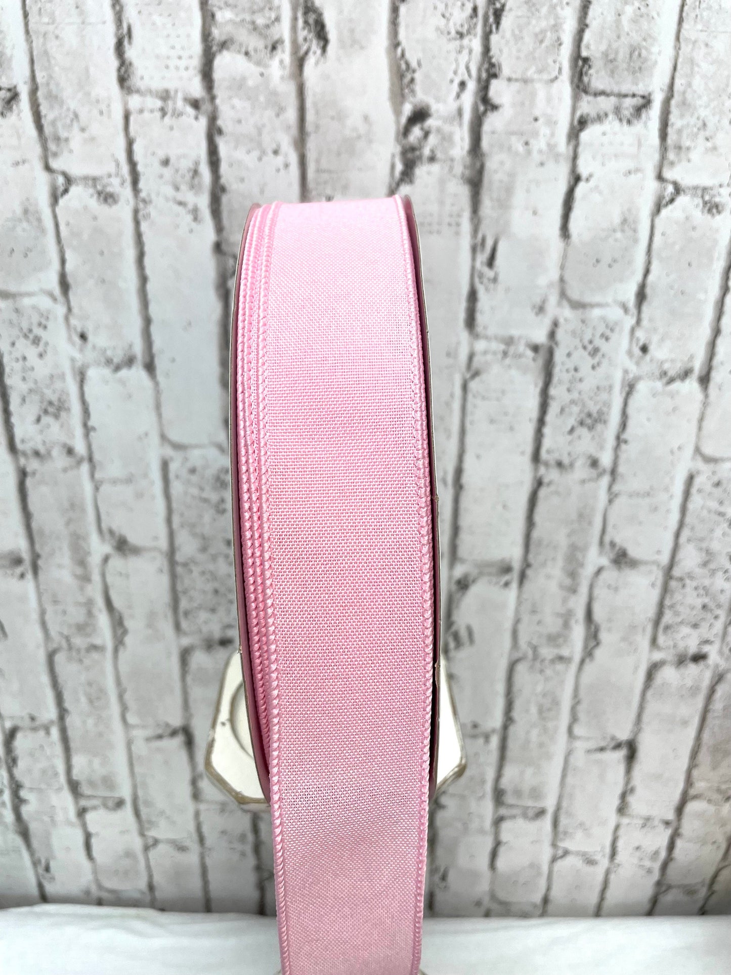 faux burlap pink ribbon, 50 yard pink burlap, RC5008