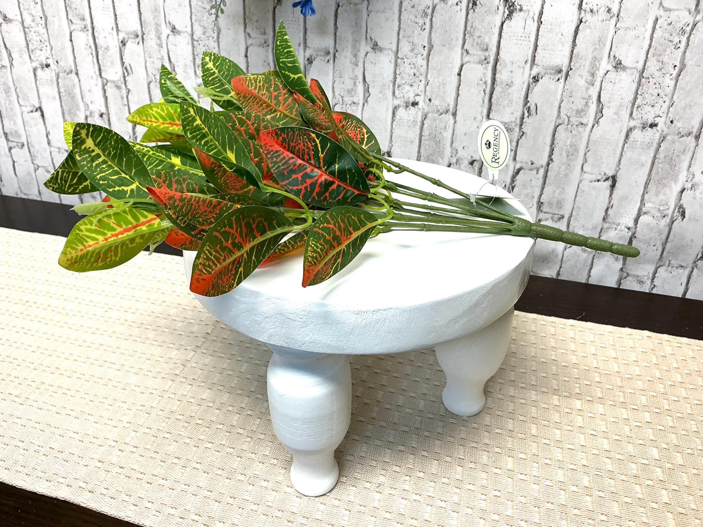 Artificial Croton Bush, 14”, UV Protective, MTF23282