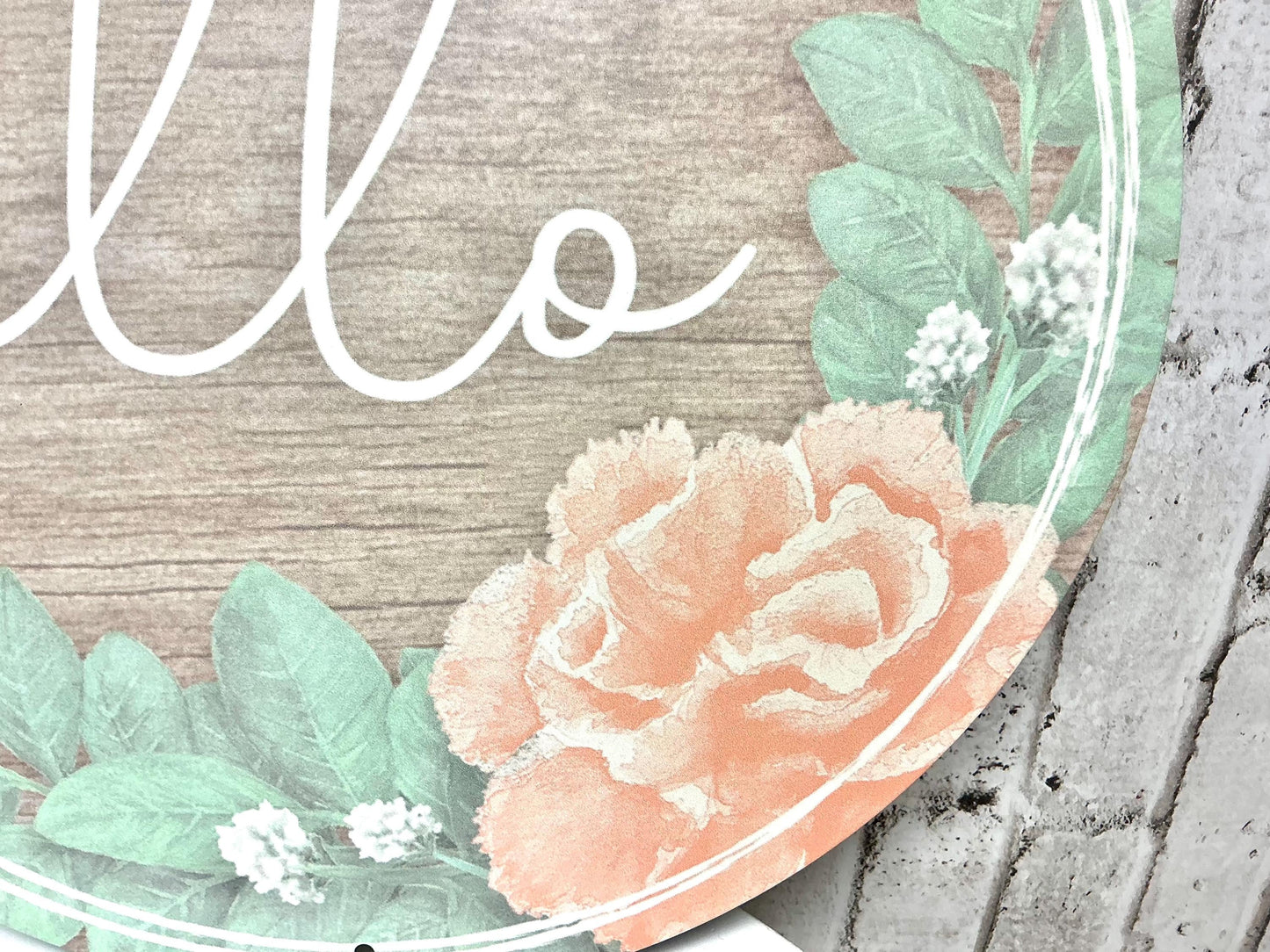 Hello Sign, Wreath Attachment, 12”, MD1014