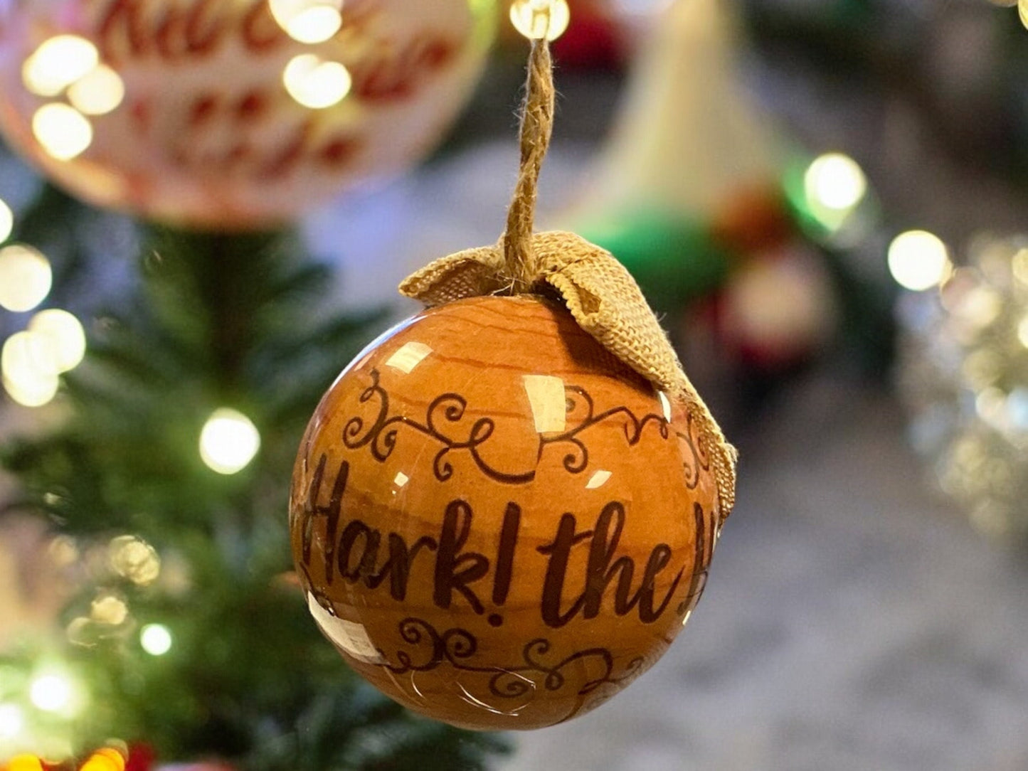 Hark! The Herald Angels Sing Christmas Ornament, Wreath Embellishments