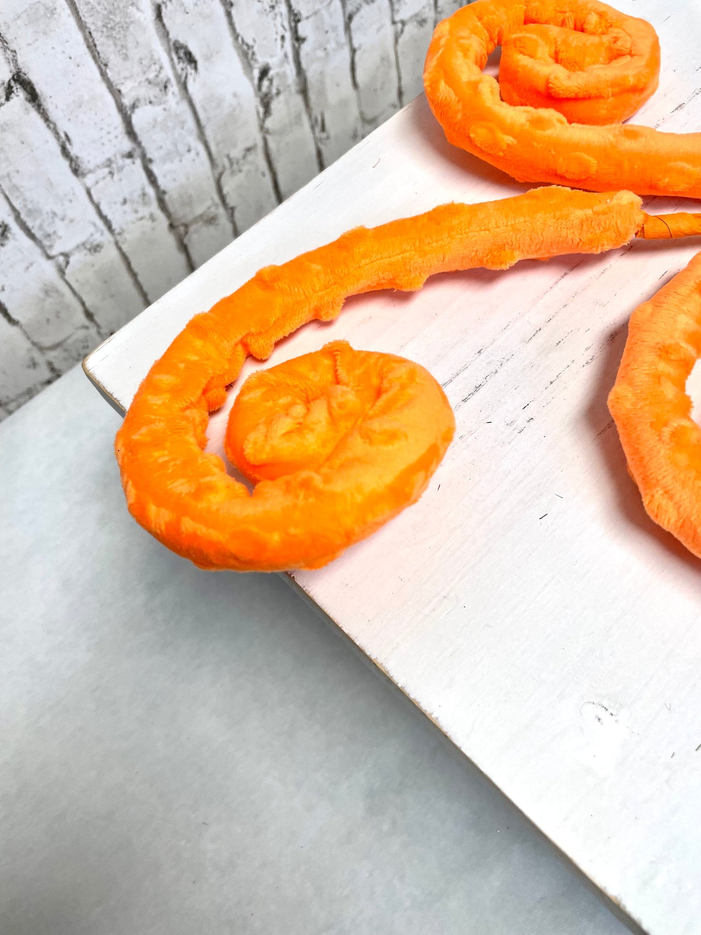 Orange curly spray, 63390OR, curly spray, orange spray, Easter curly spray, spring curly spray, summer curly spray, Halloween curly spray