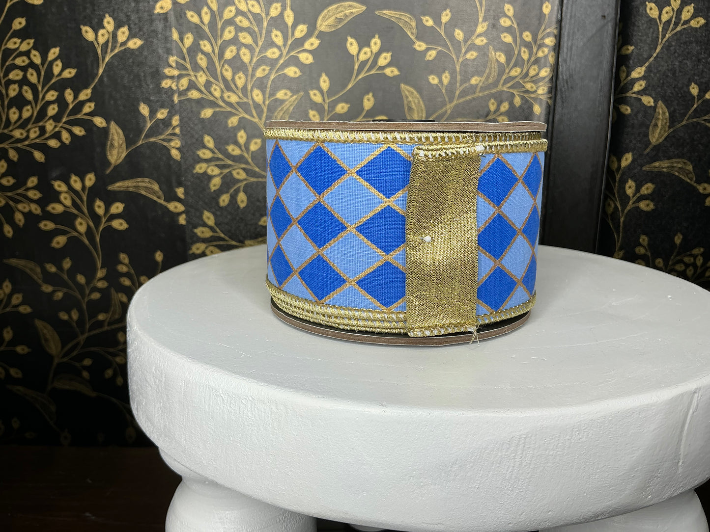 Blue Harlequin Ribbon, royal/french - Reliant Ribbon