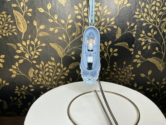 Blue Ballerina slipper ornament, December diamonds, 29-30263