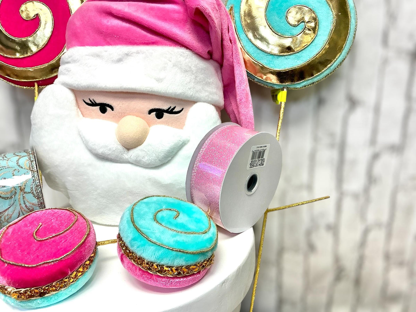 Santa attachment, 85683pk, pink santa hat attachment