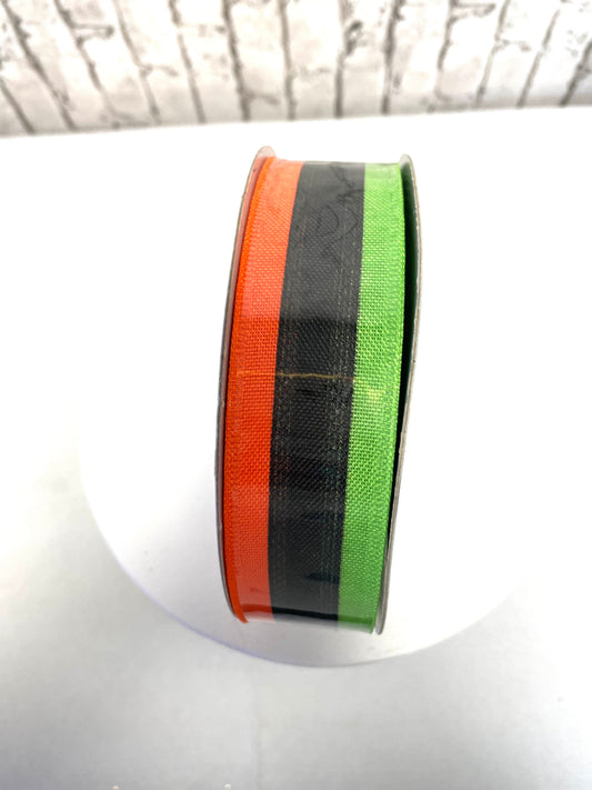 fall three stripes Halloween ribbon, RC500683, Halloween ribbon, multi stripe Halloween ribbon