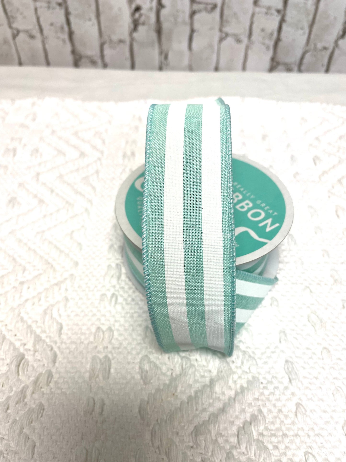 Mint striped vertical ribbon, RGC1562AN