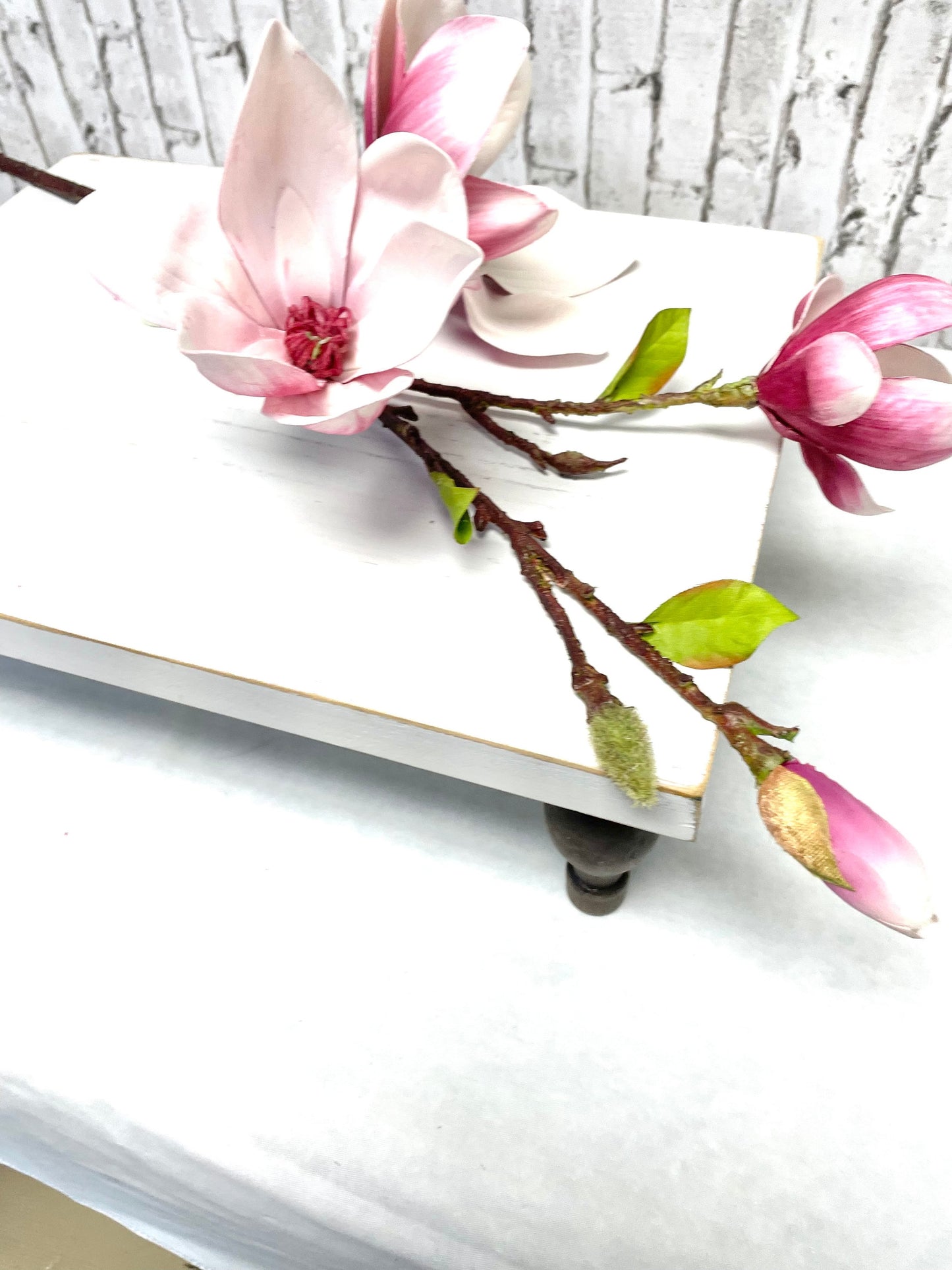pink magnolia stem, pink magnolias, MTF21218, silk flowers, spring flowers, everyday flowers