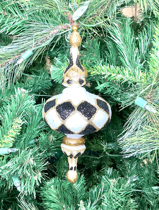 Harlequin Glitter Kismet Ornament, MTX72821, set