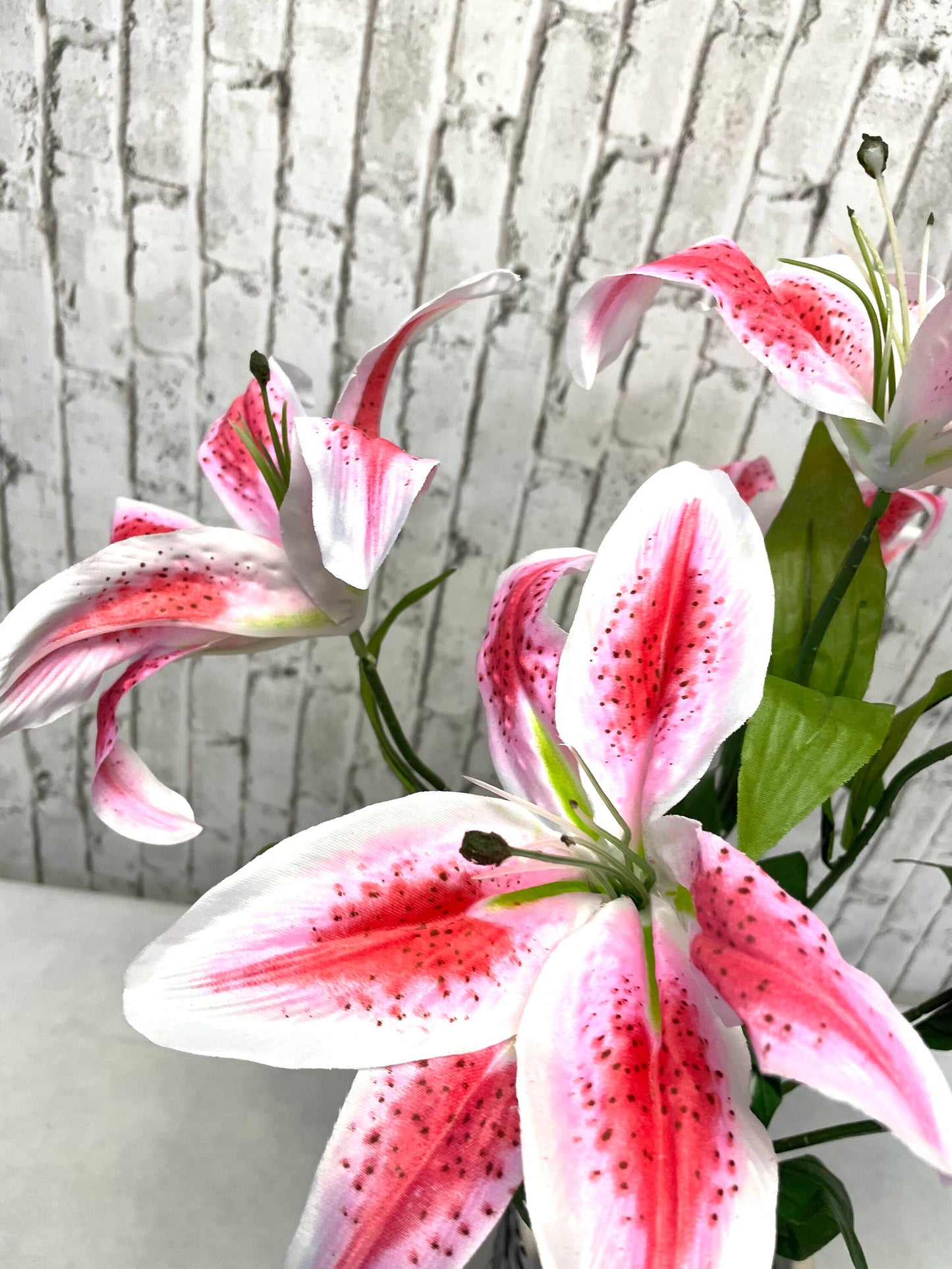 Lily bush, 35022RU, stargazer Lily bush, silk Lily bush, silk stargazer Lily bush, spring Lily bush