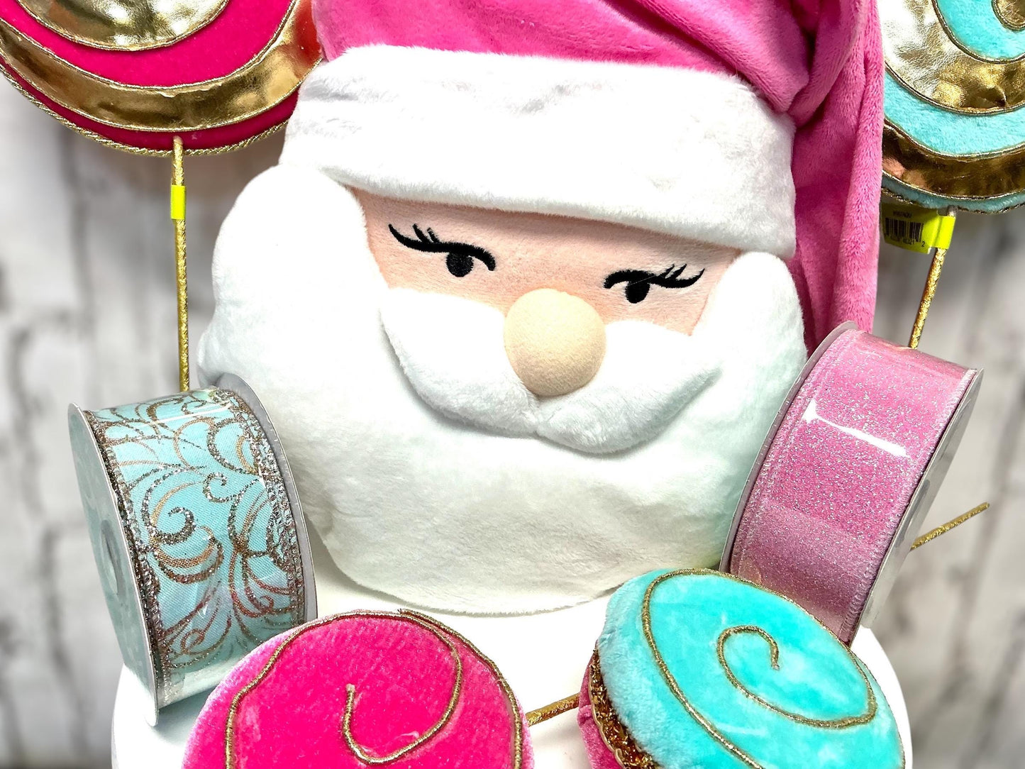 Santa attachment, 85683pk, pink santa hat attachment