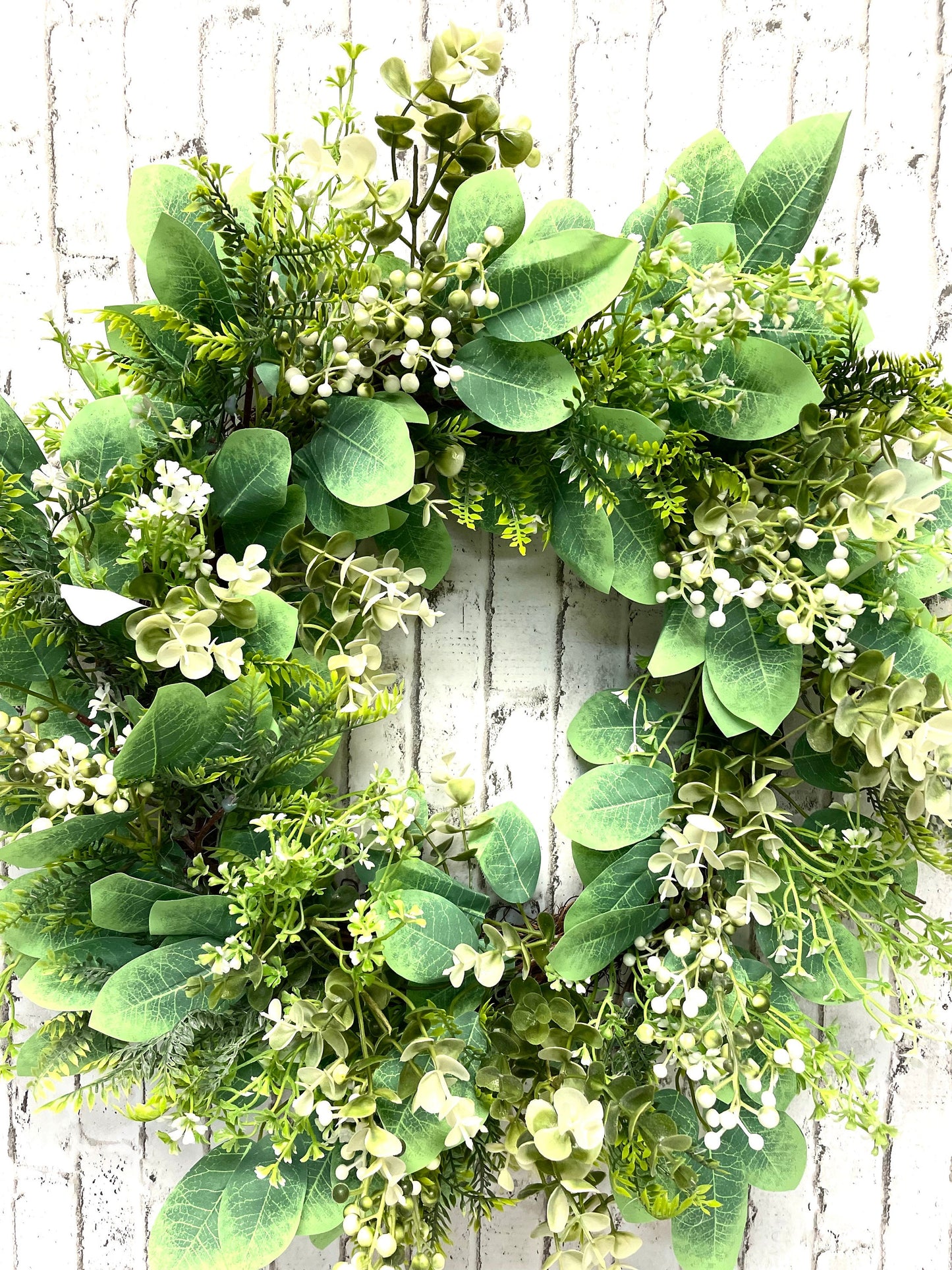 Everyday mixed greenery wreath, everyday wreath, greenery wreath, everyday decor, everyday door hanger, shipping included in price.
