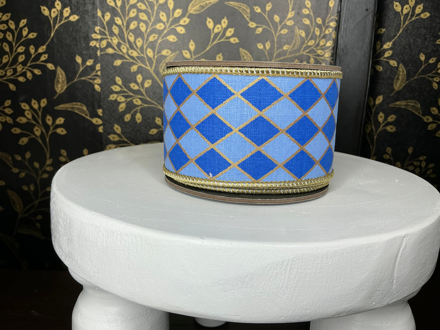 Blue Harlequin Ribbon, royal/french - Reliant Ribbon