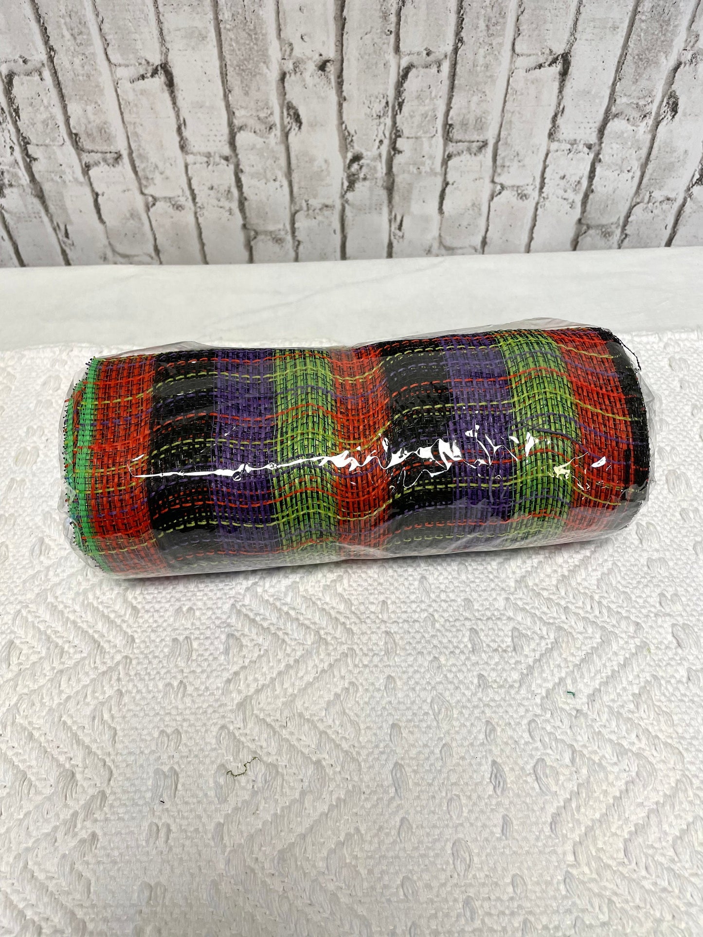 RY8323D2, Halloween mesh, orange black green purple striped mesh
