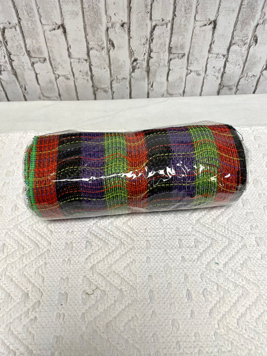 RY8323D2, Halloween mesh, orange black green purple striped mesh