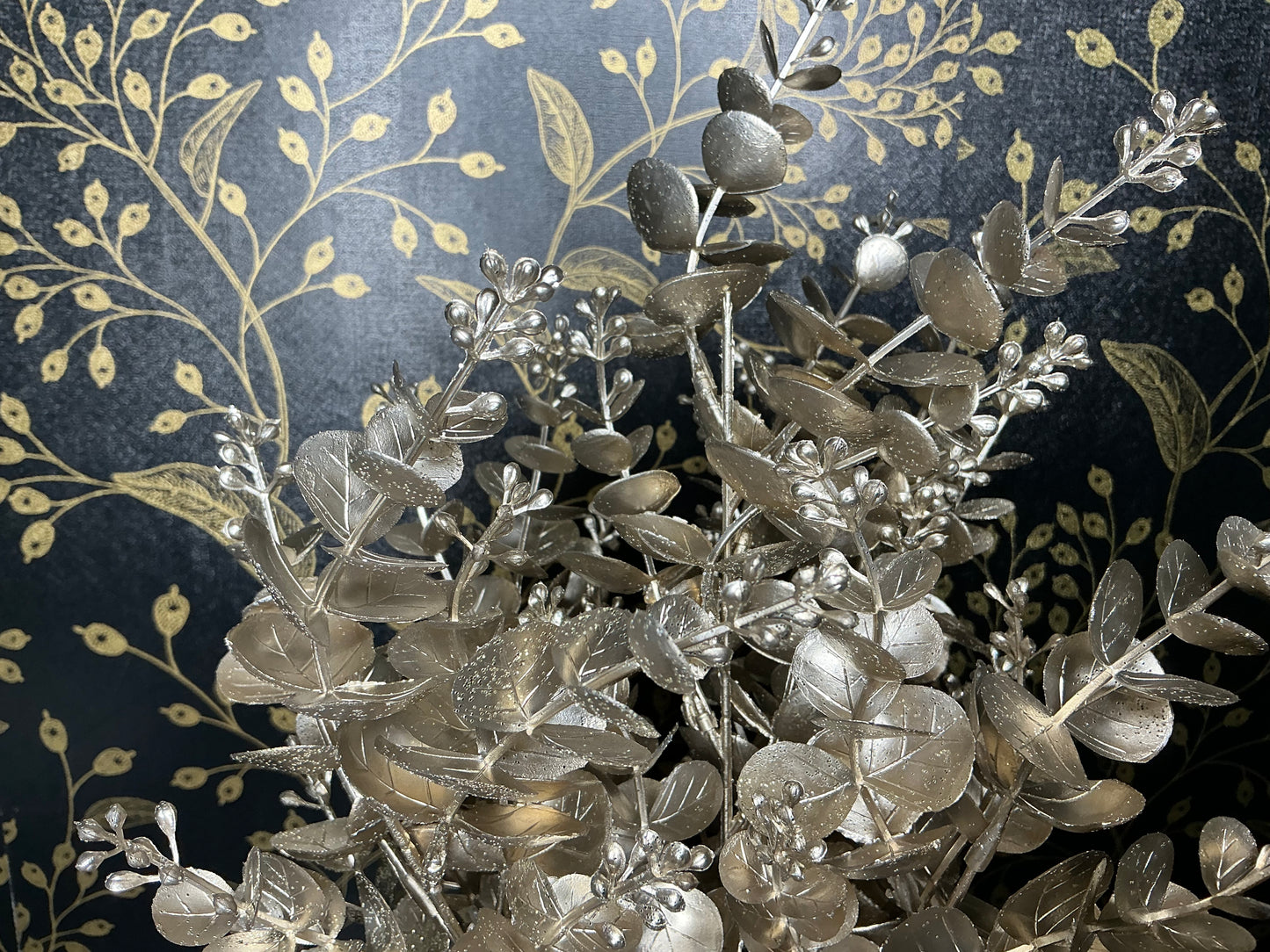 Champagne Glitter Eucalyptus, 84340-CHAMP