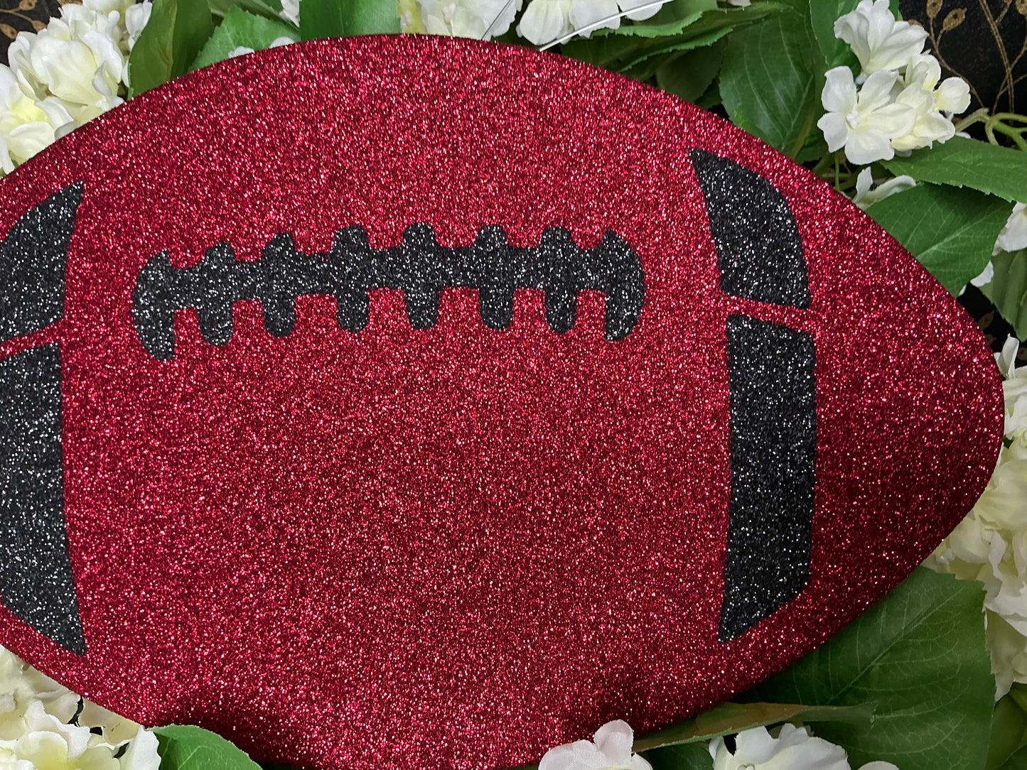 Red/Black Glitter Football