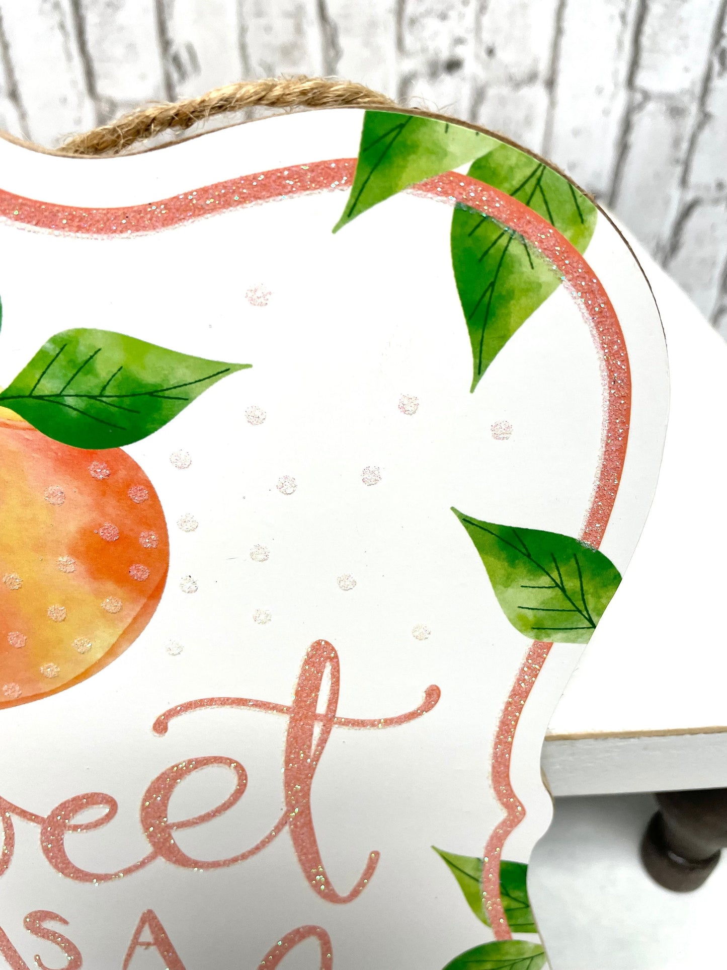 Spring sign, peach sign, sweet as a peach wreath sign, AP8884