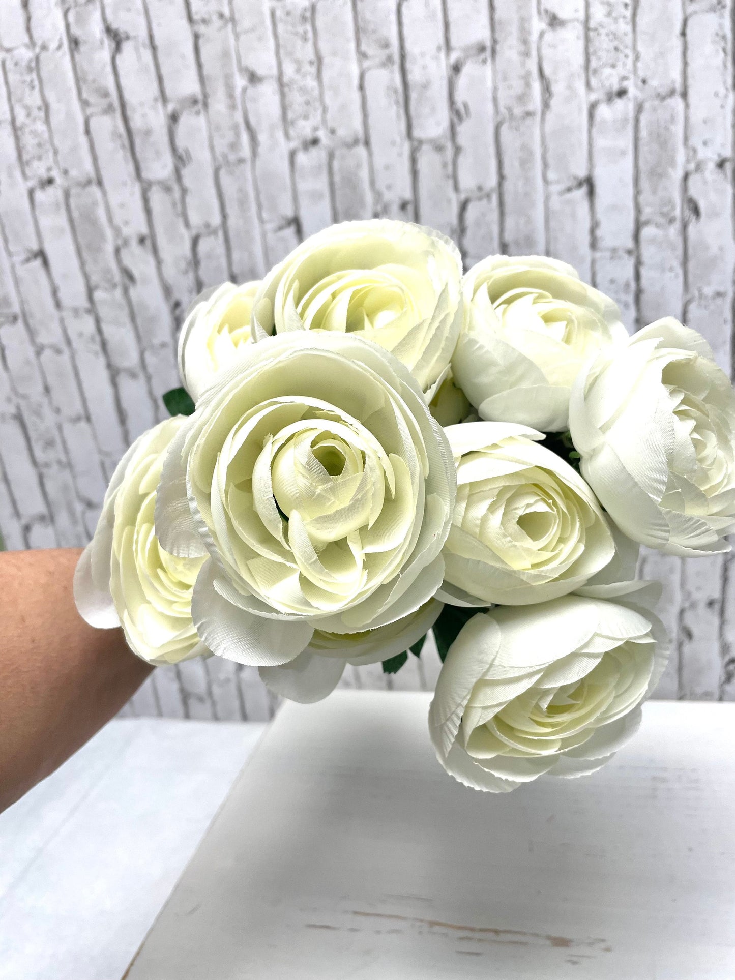 Ranunculous white silk bush, 63329CM