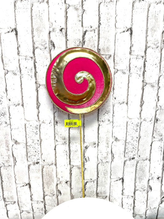 pink golden lollipop spray