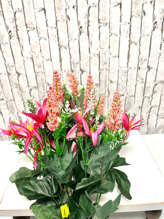Pink foxtail bush, 62409PK, foxtail bush, spring silk flower bush, pink silk flower bush, fliller silk flower bush, filler bush