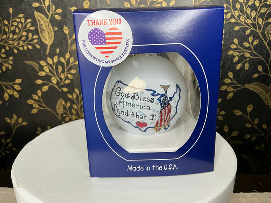 America Map Ornament
