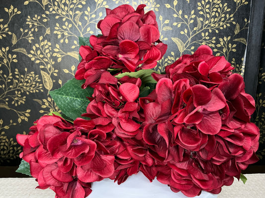 Red Hydrangea Bush - 80312-RD
