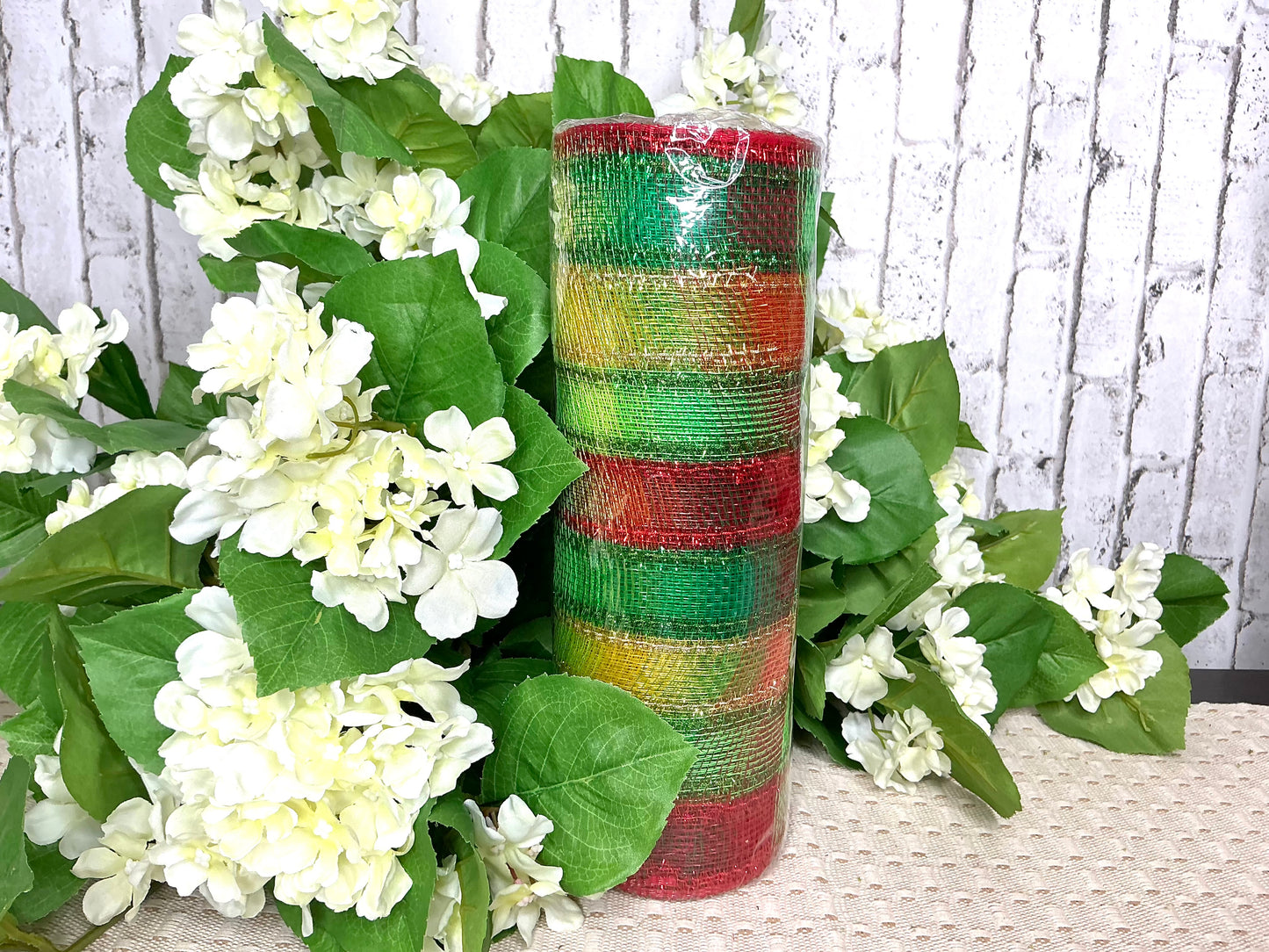 Red/Green/Gold tinsel mesh