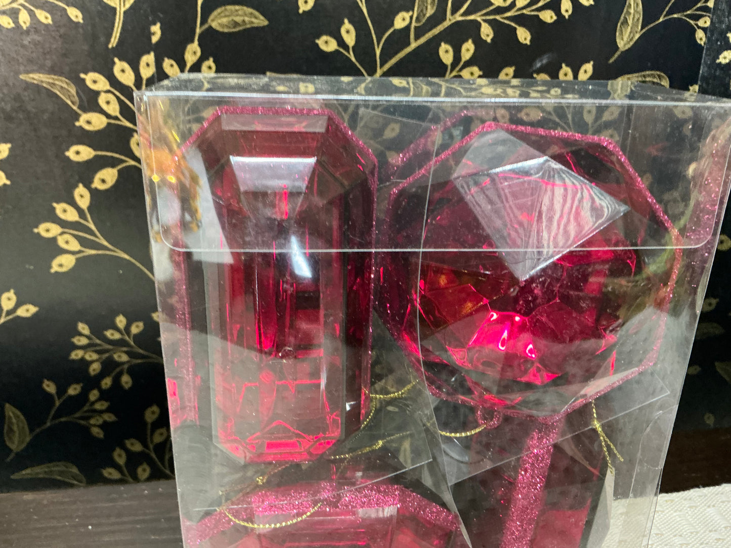 Burgundy Jewel/Gem Box, Farrisilk, CX958-11