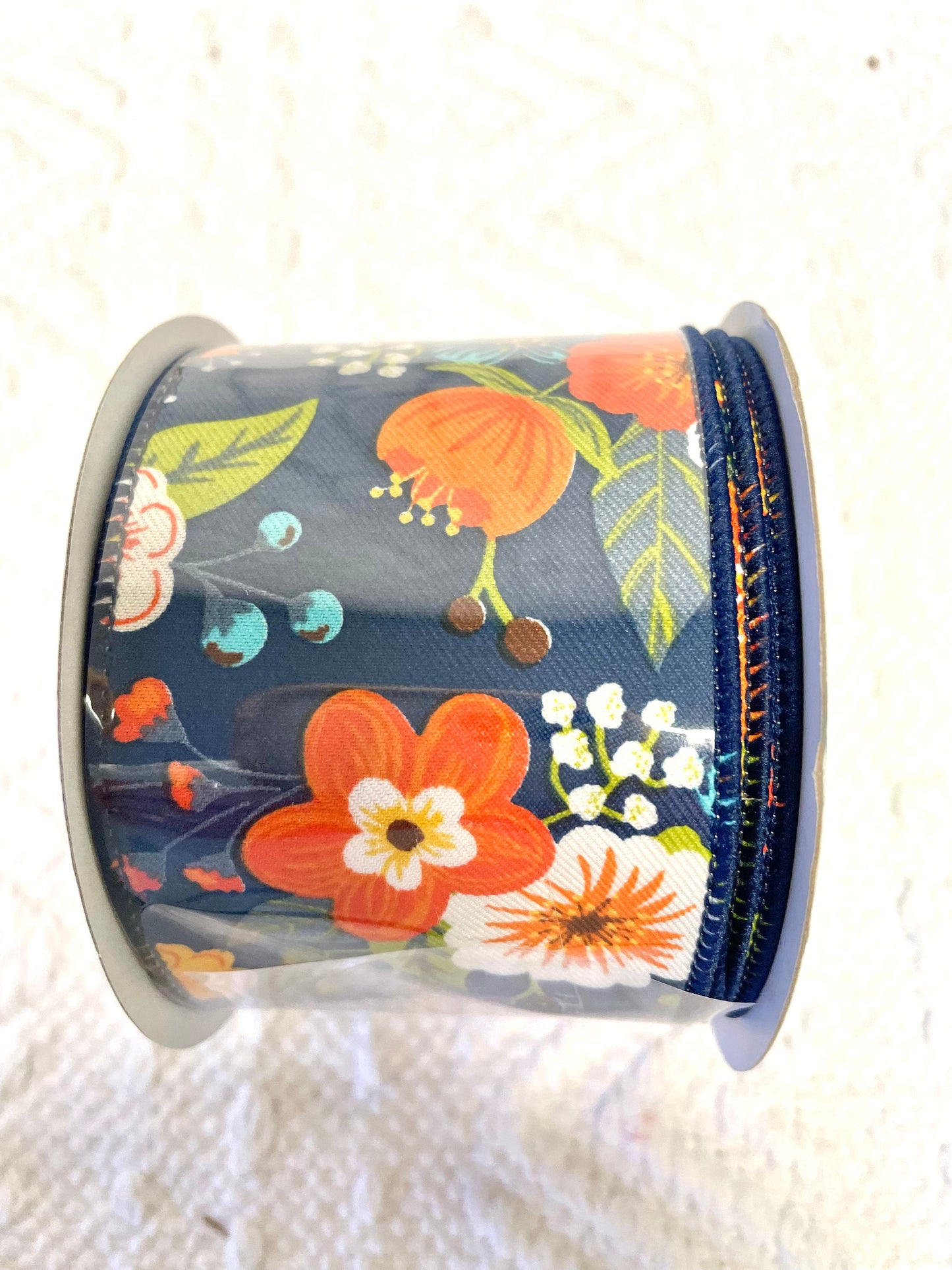 Fall ribbon, RGE113319, navy ribbon, navy and orange ribbon