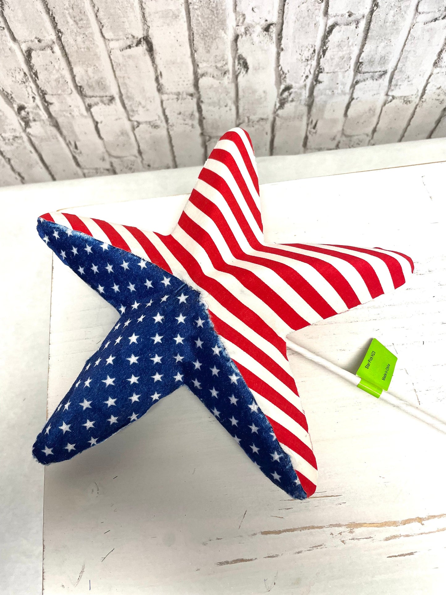 Patriotic star pick, patriotic flag star pick, 74227RWB, patriotic pick, star pick, summer patriotic star pick
