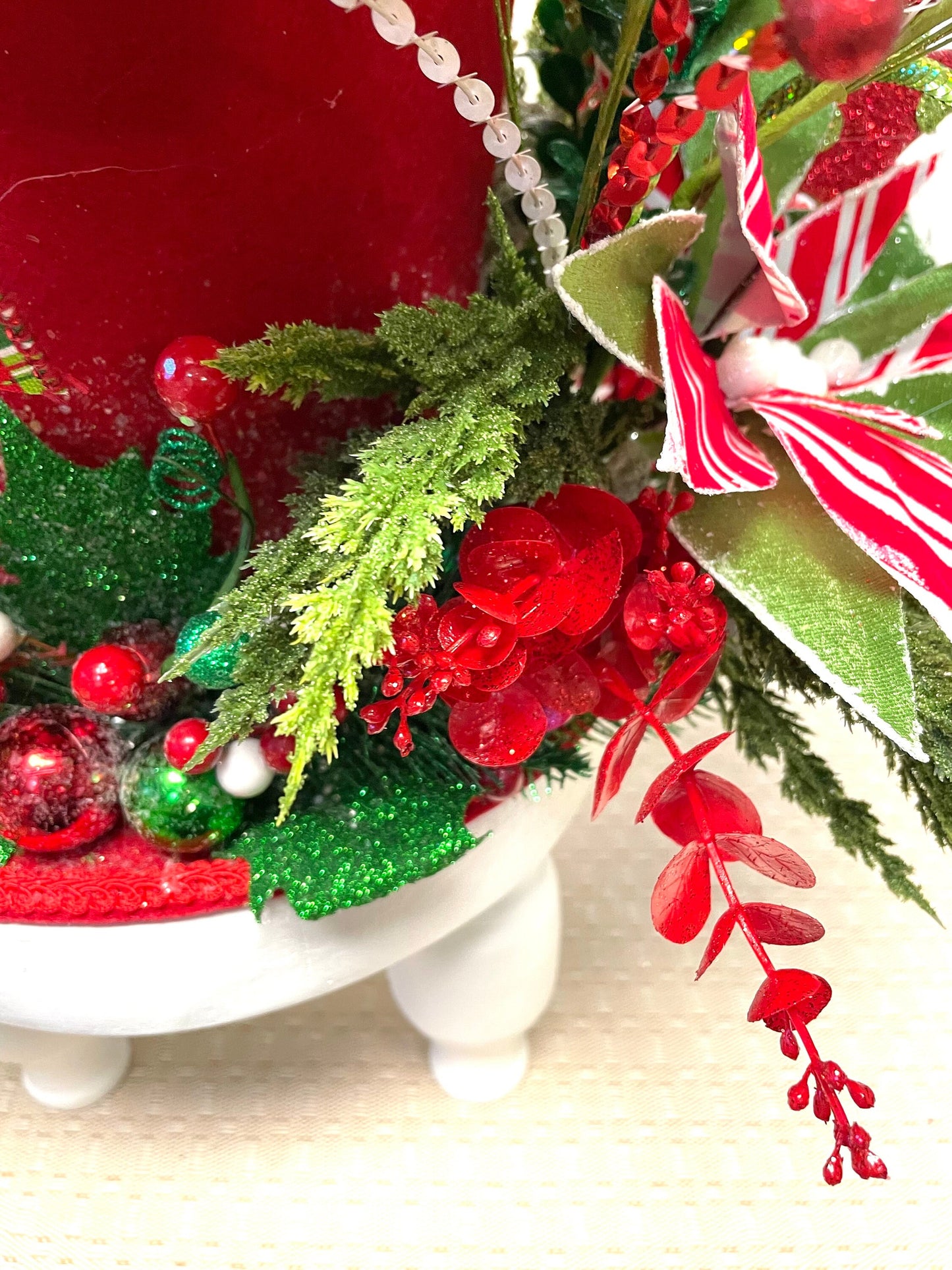 Christmas treetopper, elf treetopper, whimsical treetopper, elf decor, Christmas centerpiece, Christmas decor, free shipping.