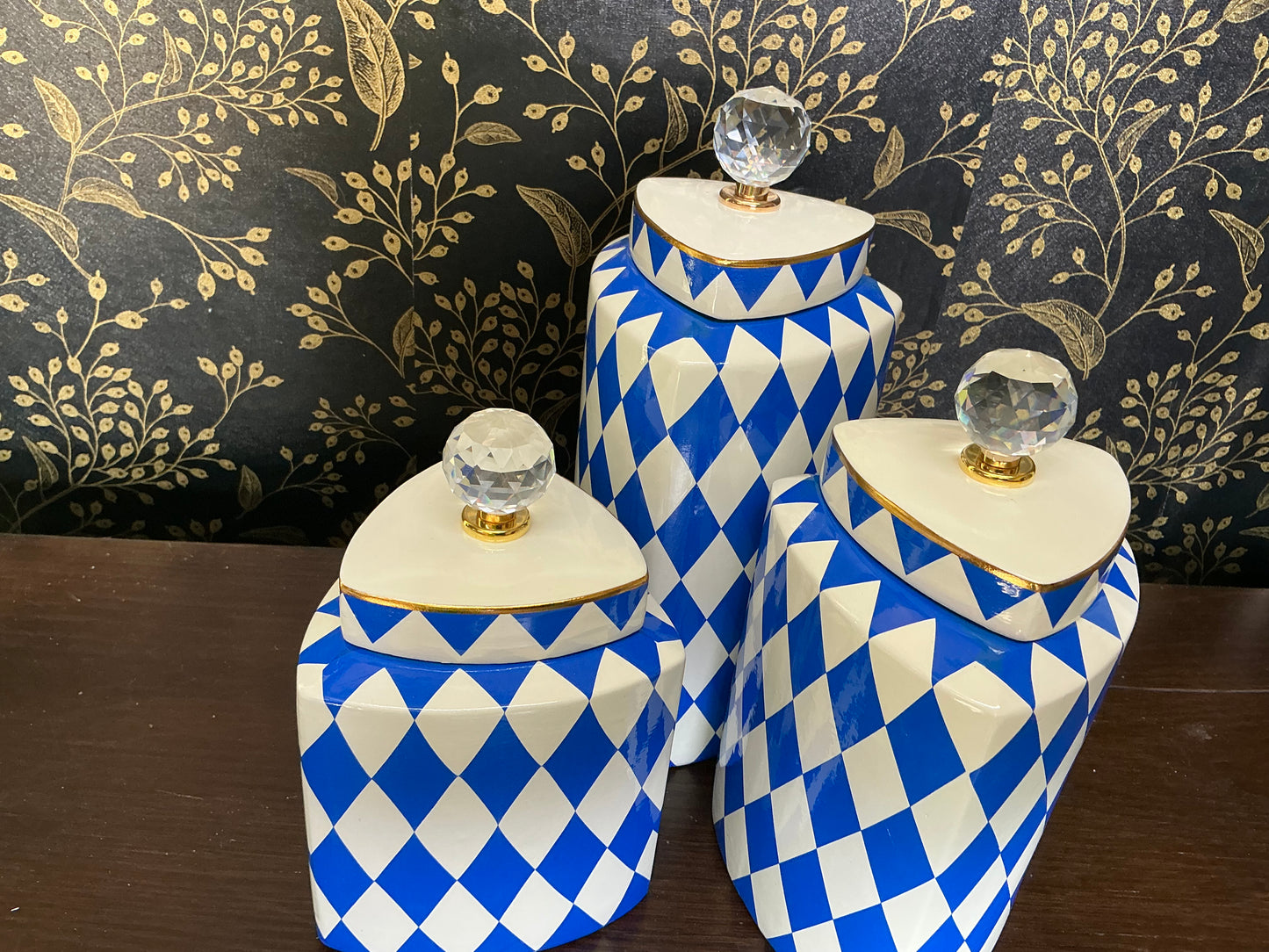Harlequin canister set, Mark Roberts