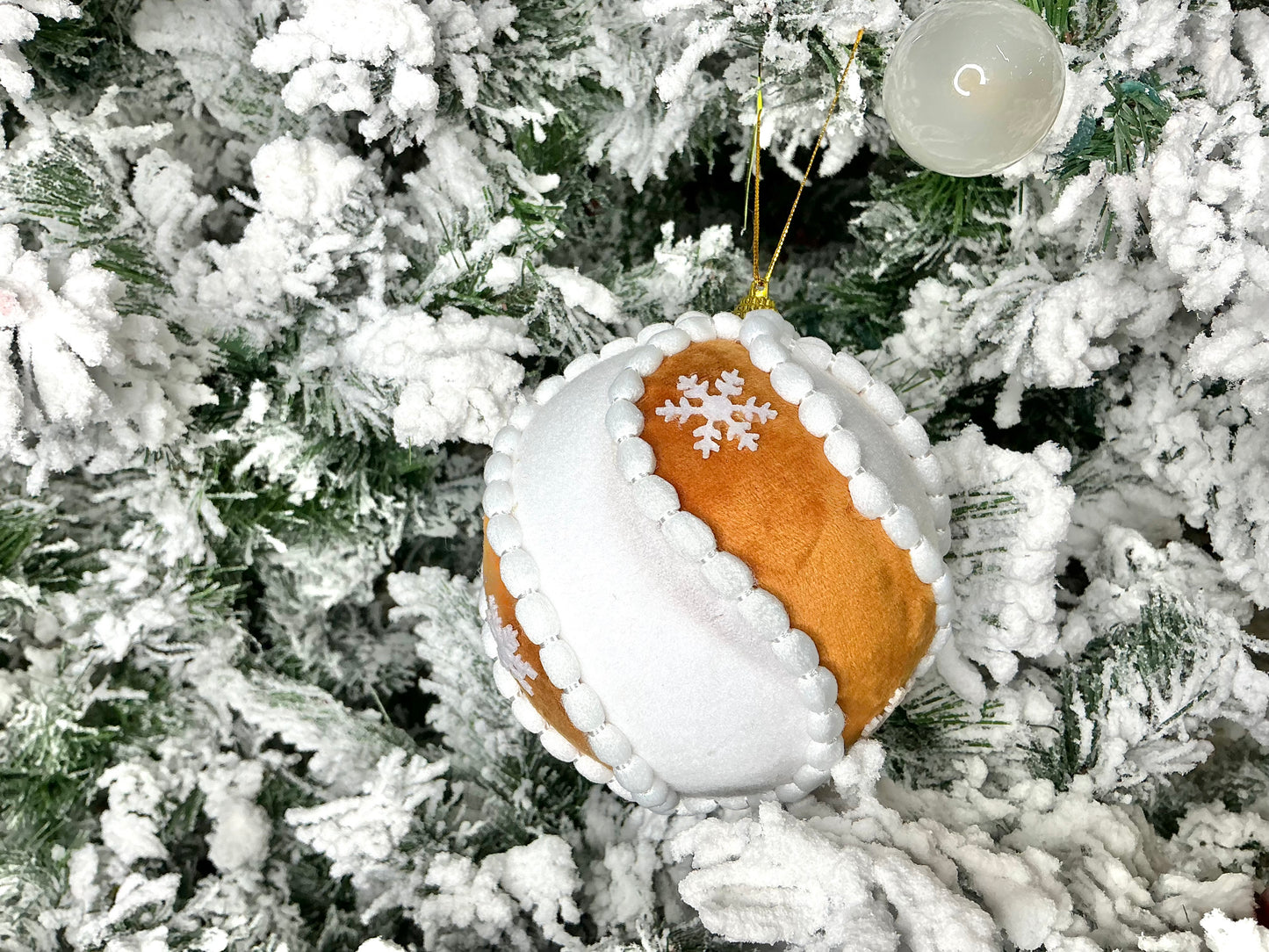 Gingerbread swirl ornament ball, 86502WTBN