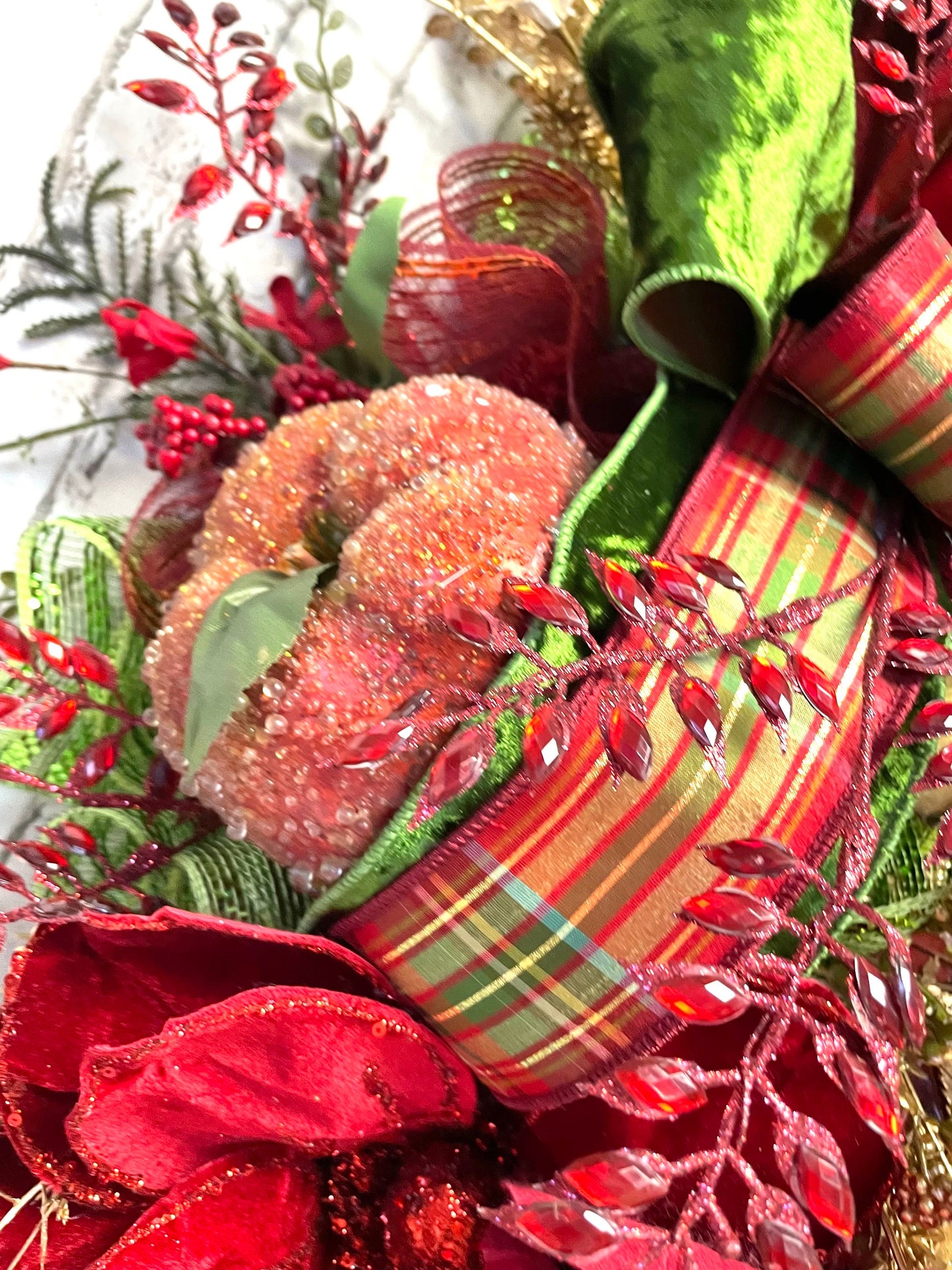 Santa wreath, traditional Santa wreath, Saint Nicholas wreath, traditional Christmas wreath, vintage Santa Christmas wreath, shipping includ
