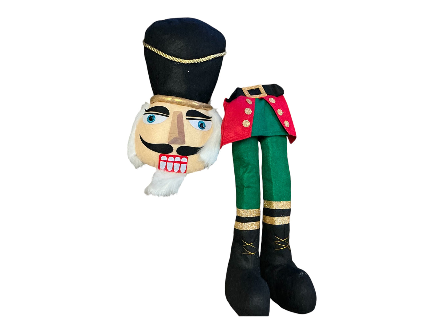 Red and green nutcracker wreath attachment, XC6266