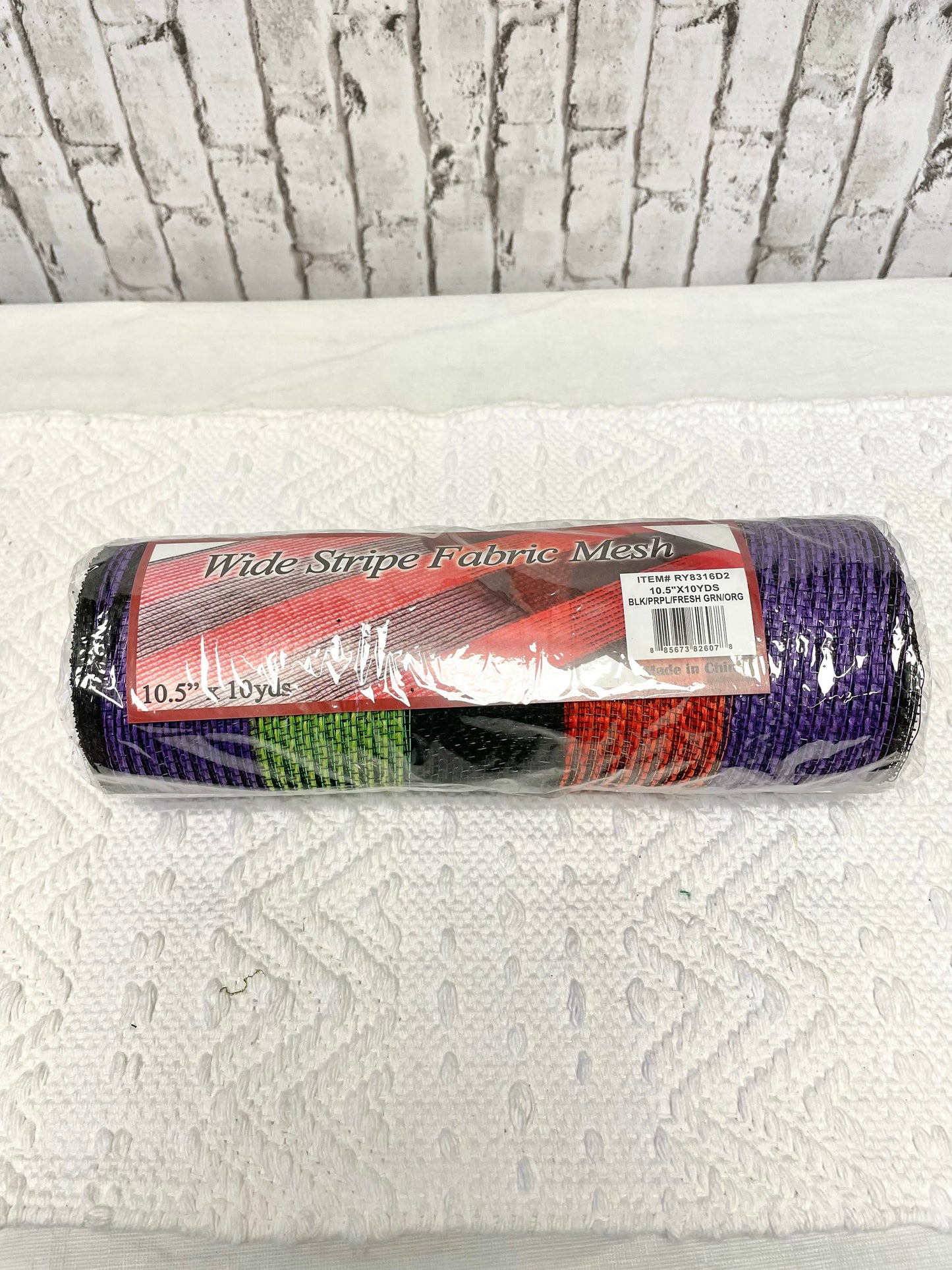 RY8316D2, halloween mesh, black orange purple green striped mesh