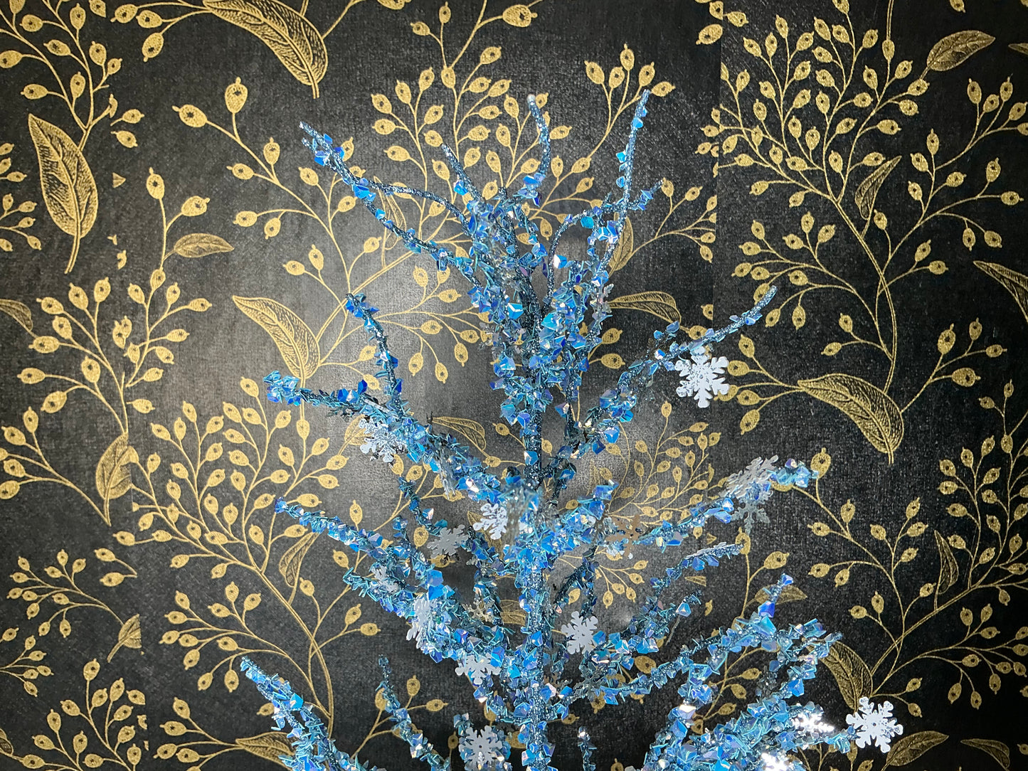 Blue glitter tree, December diamond, 79-79380