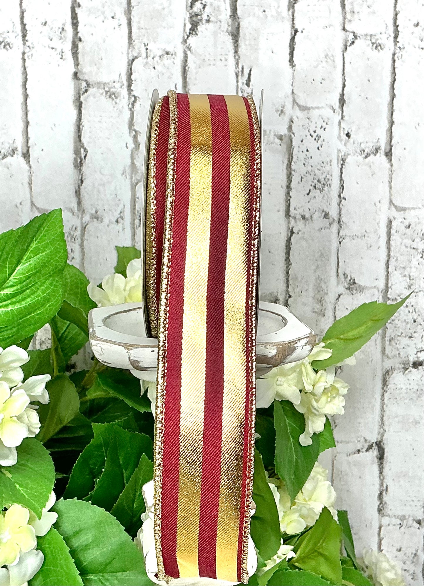 Dark red with gold stripes Ribbon, RGE142872