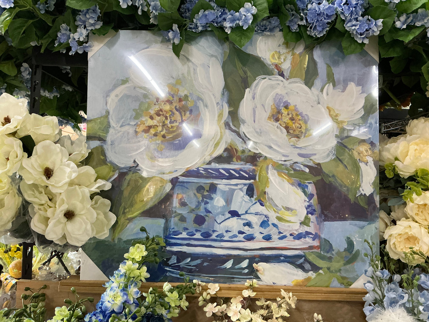 White Floral Wall Art - Store only-4557323
