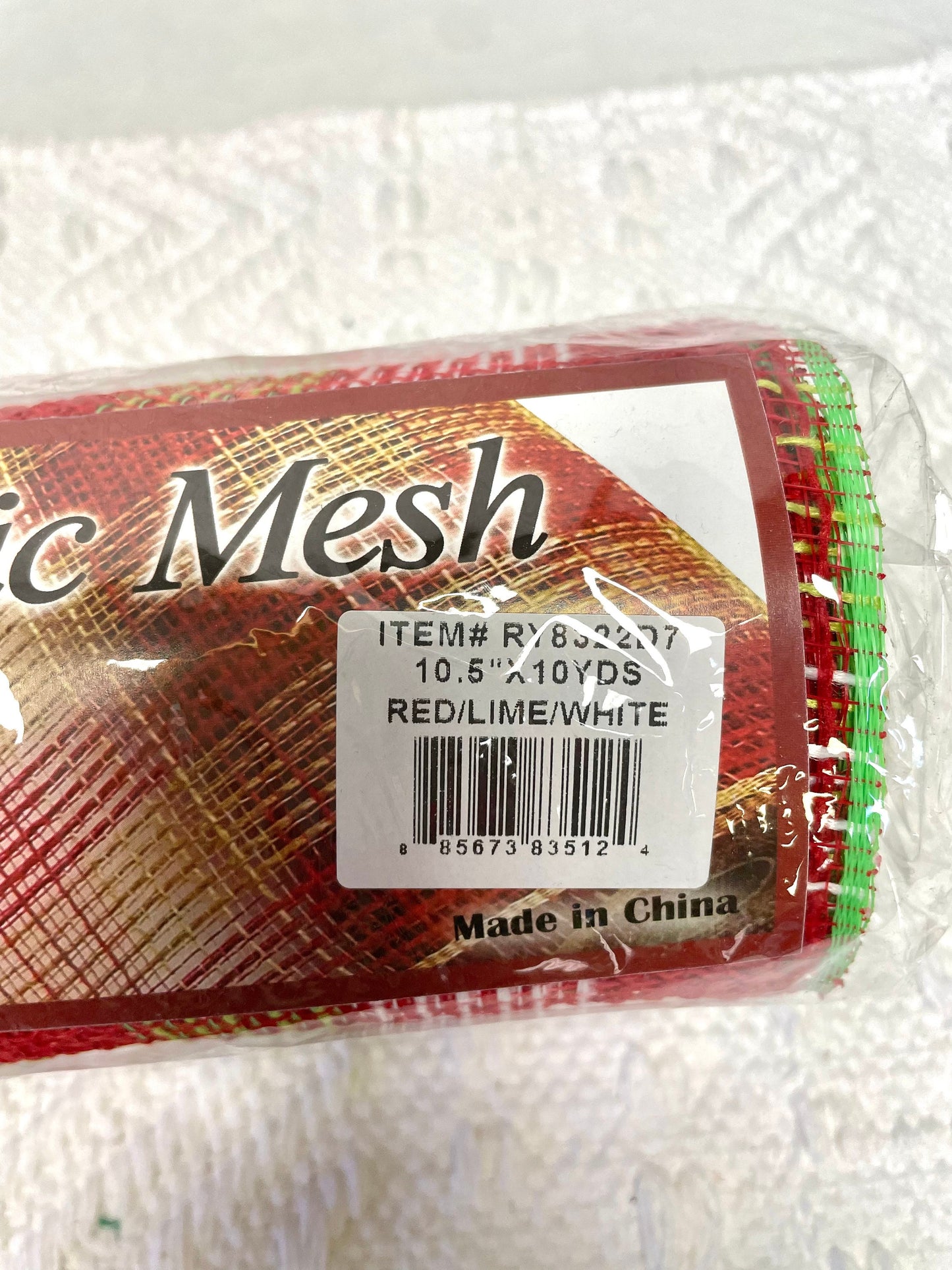 Small check mesh, Christmas mesh, red white and green mesh, RY8322D7